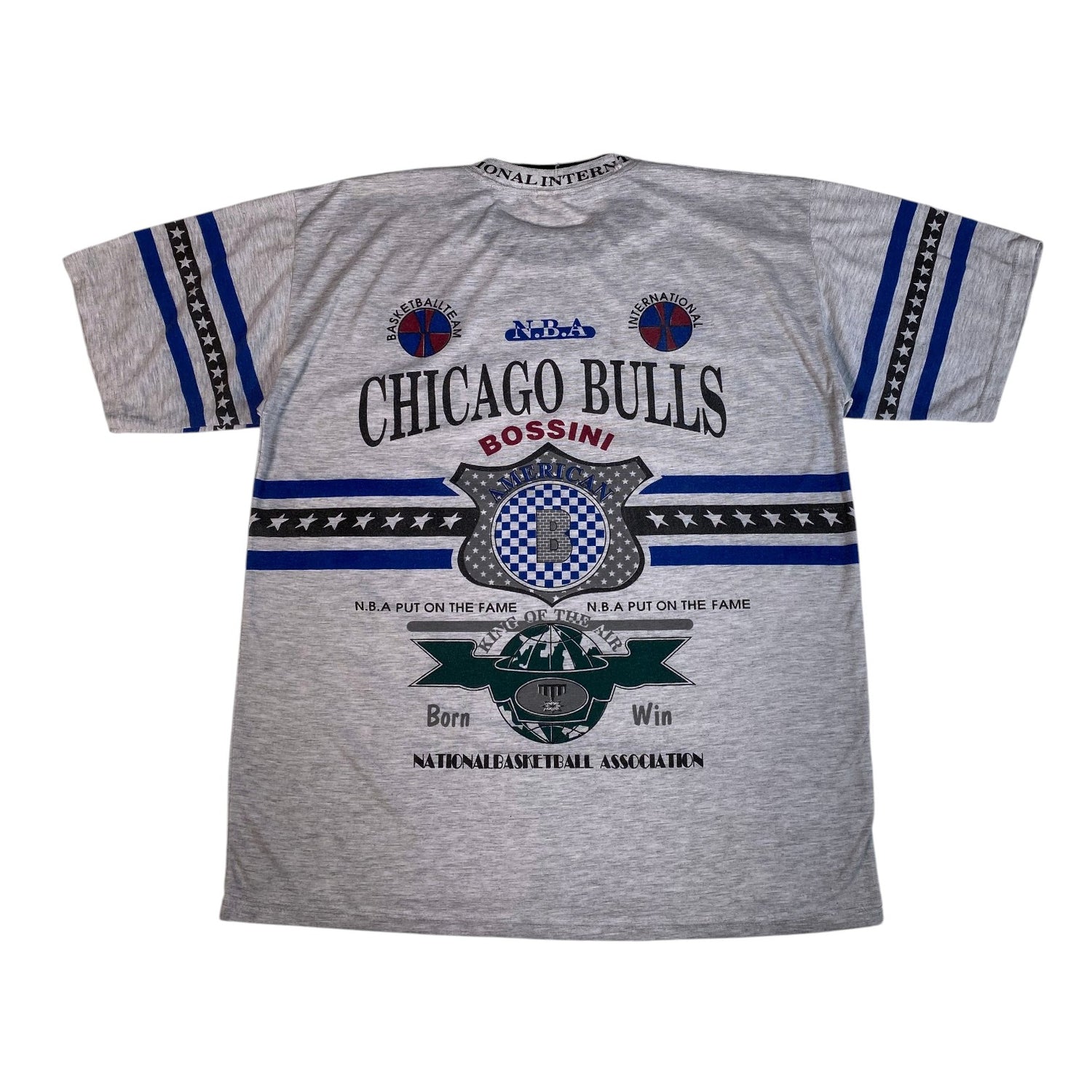 Vintage 90s Bossini Chicago Bulls All-Over Print T-Shirt