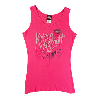 Harley-Davidson Kicking Asphalt Fuchsia Pink Wmns Tank Top T-shirt