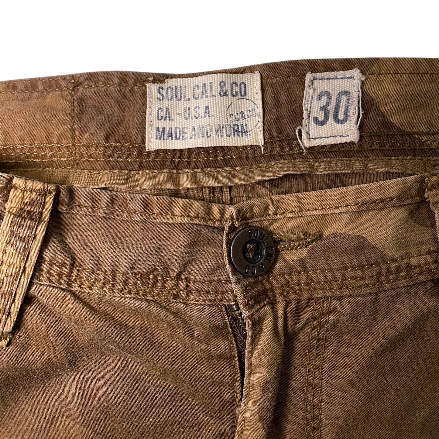 SoulCal & Co Brown Camo Cargo Shorts