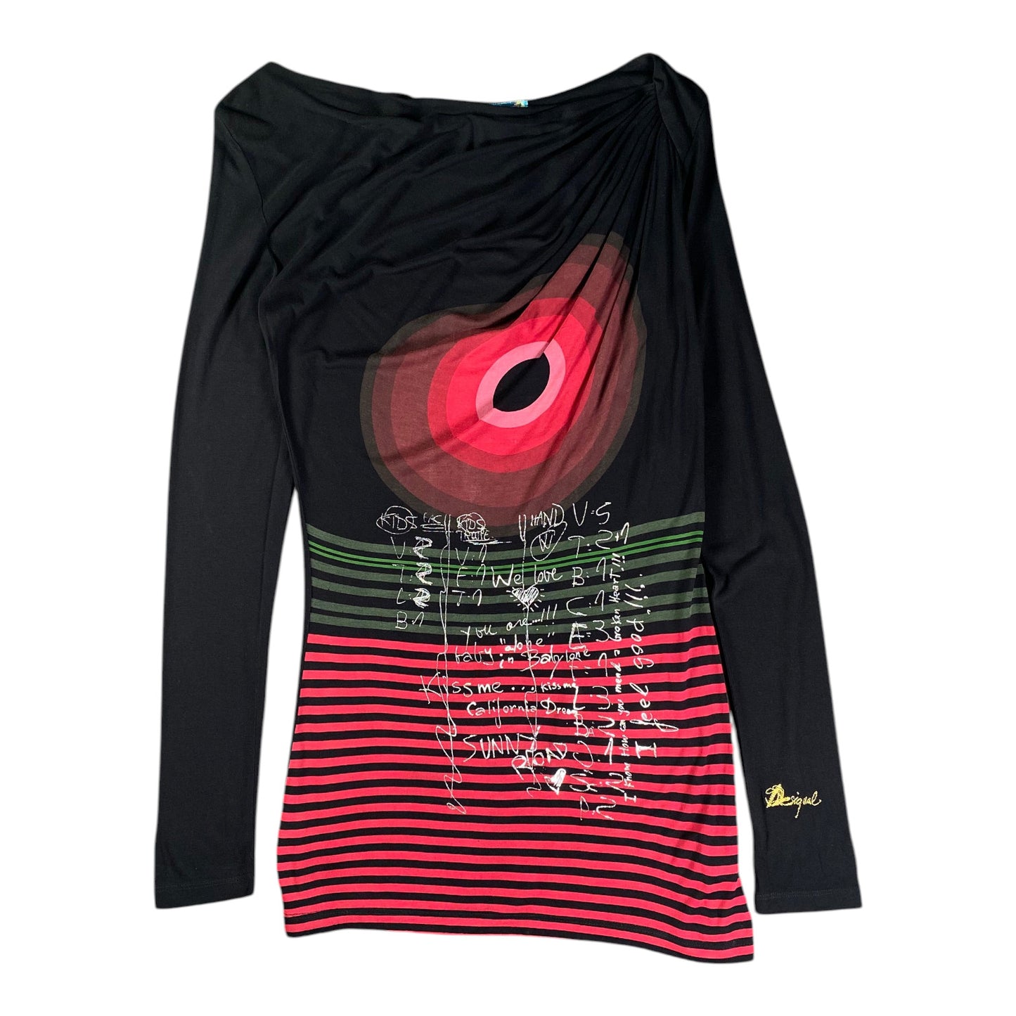 Desigual Allie Graphic Black T-shirt