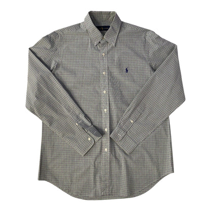 Ralph Lauren Green & Navy Checkered Pattern Button Down Shirt