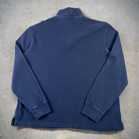 Polo Ralph Lauren Estate Rib Quarter-Zip Long Sleeve Navy Blue Sweater