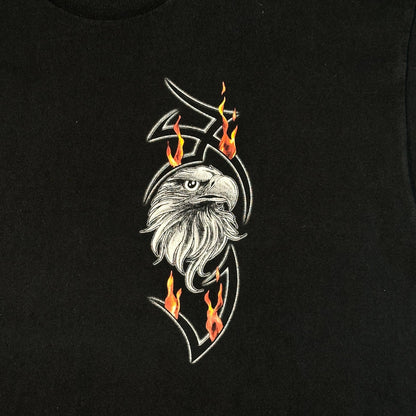 Y2K Flaming Tribal Eagle T-Shirt