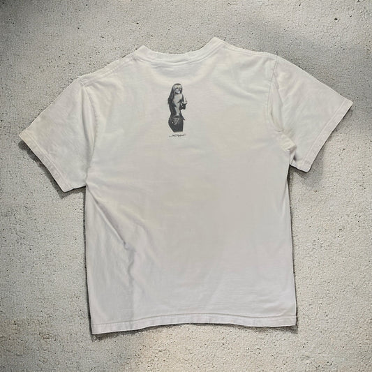 Body Fit Kate Moss Middle Finger White T-shirt