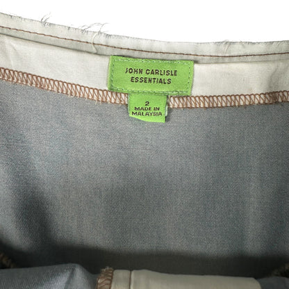 John Carlisle Essentials Denim Pleated A-Line Midi Light Blue Skirt ( taken by mavi )