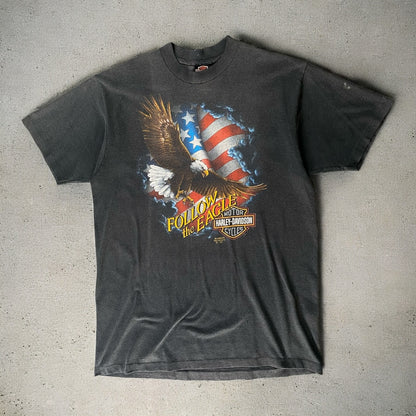 1991 Vintage Harley Davidson Follow The Eagle T-shirt