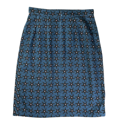 Holly Fulton Starfish Print Blue Skirt