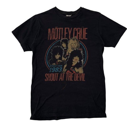 Mötley Crüe Shout At The Devil World Tour Graphic Black T-shirt