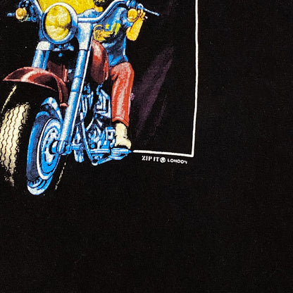 Zip It London Rebel By Choice Biker Grim Reaper T-Shirt