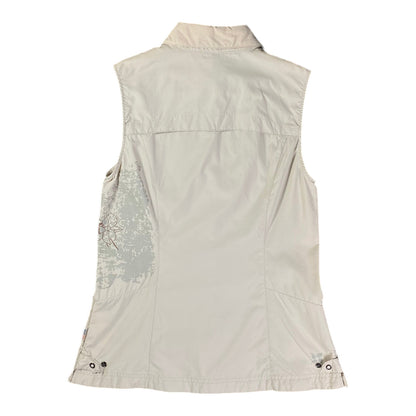 Embroidered McKinley Beige Sleeveless Shirt