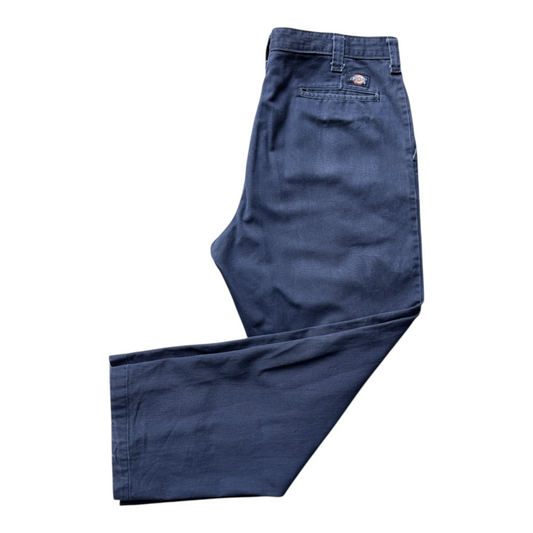 Digg It Thrift & Vintage navy Dickies Insect Shield work pants featuring a classic fit and rear pocket logo patch.
