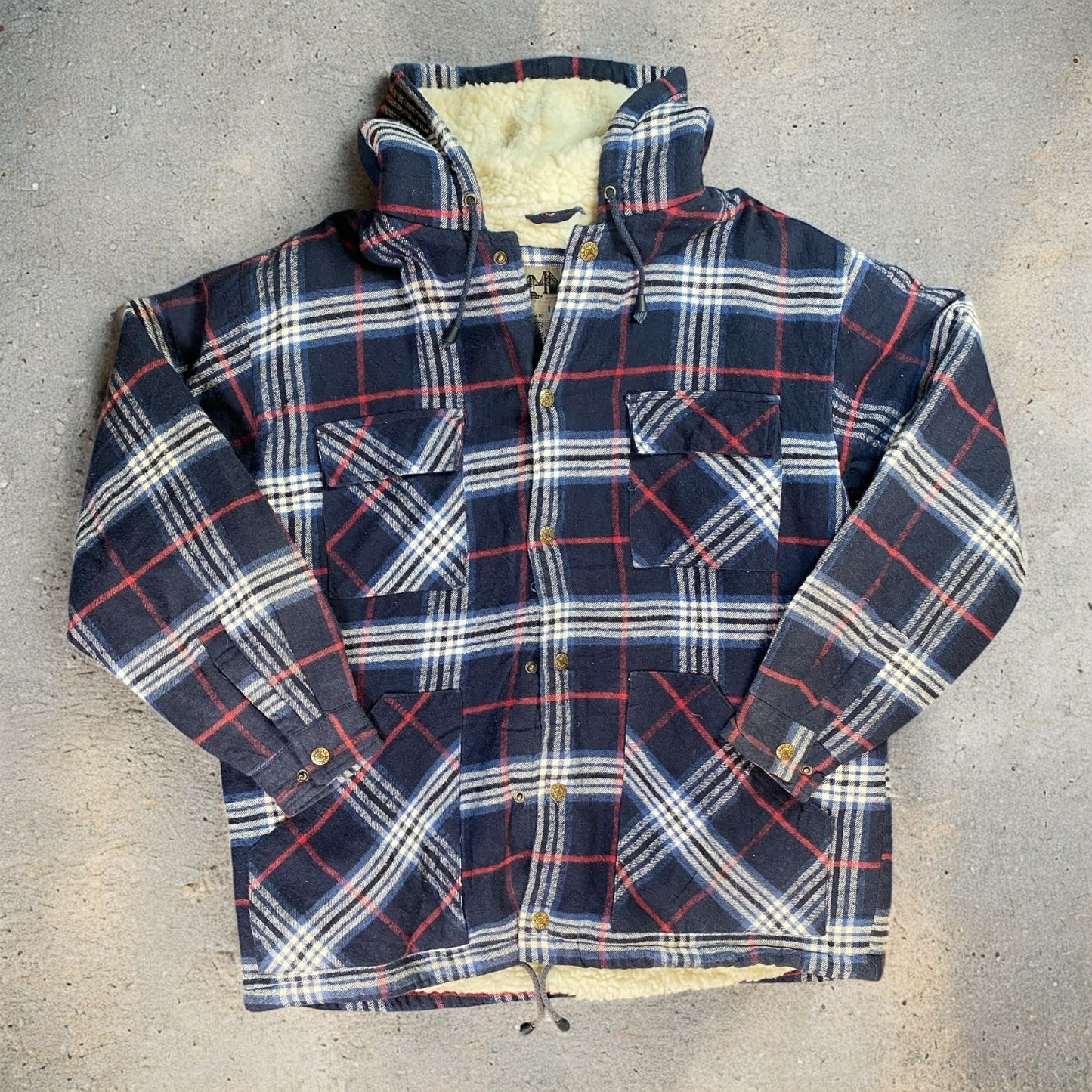 I. C. Mist Black Red White Checkered Heavy Jacket