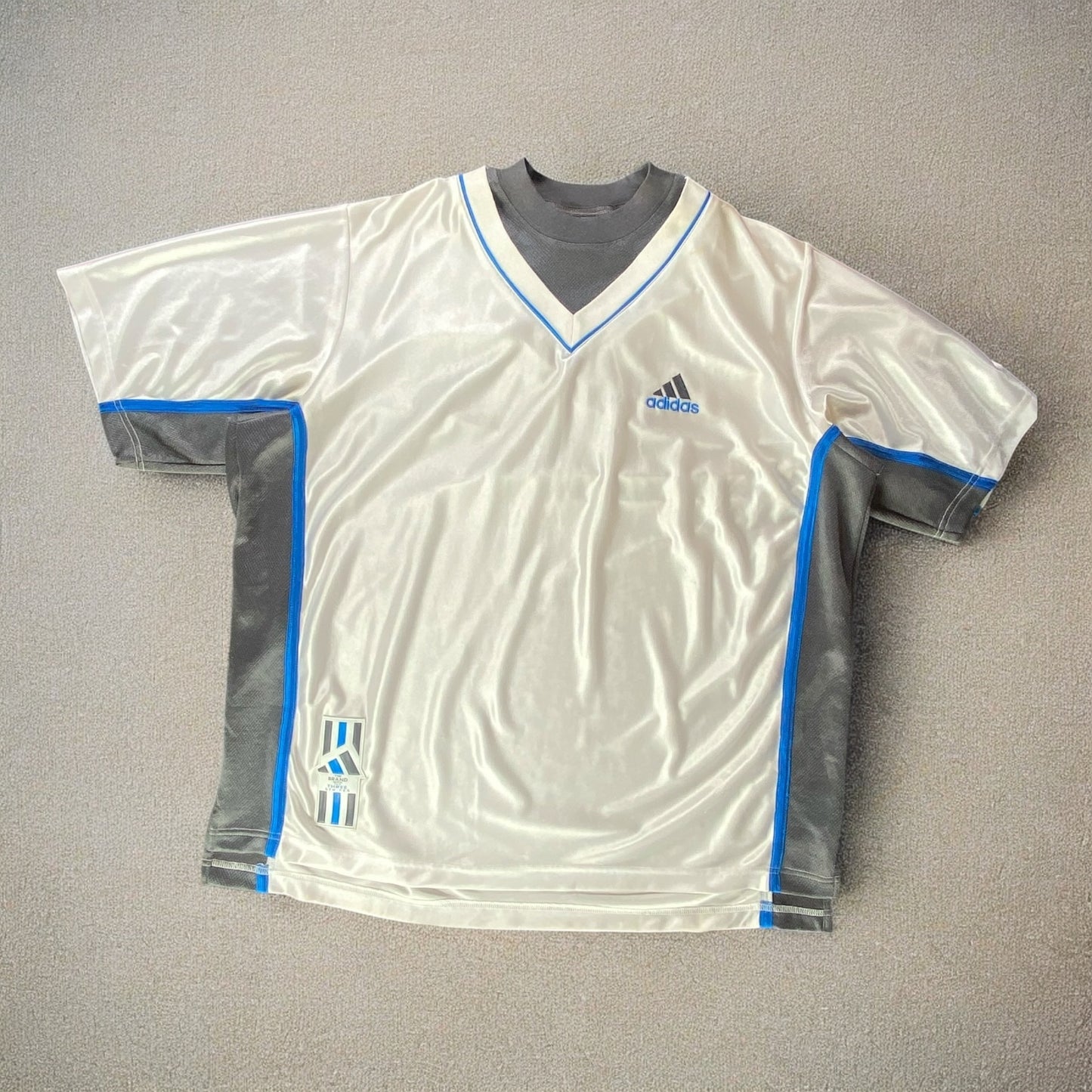 Vintage 90s Adidas Embroidered Logo White Jersey