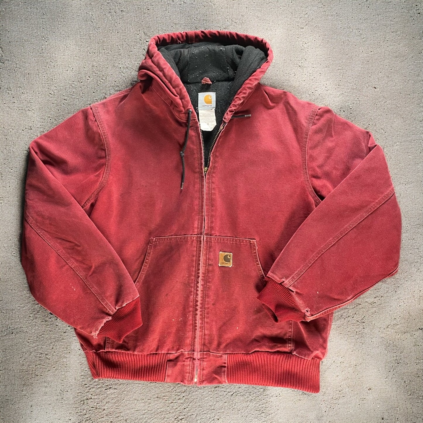 Carhartt Hooded Work Maroon Jacket