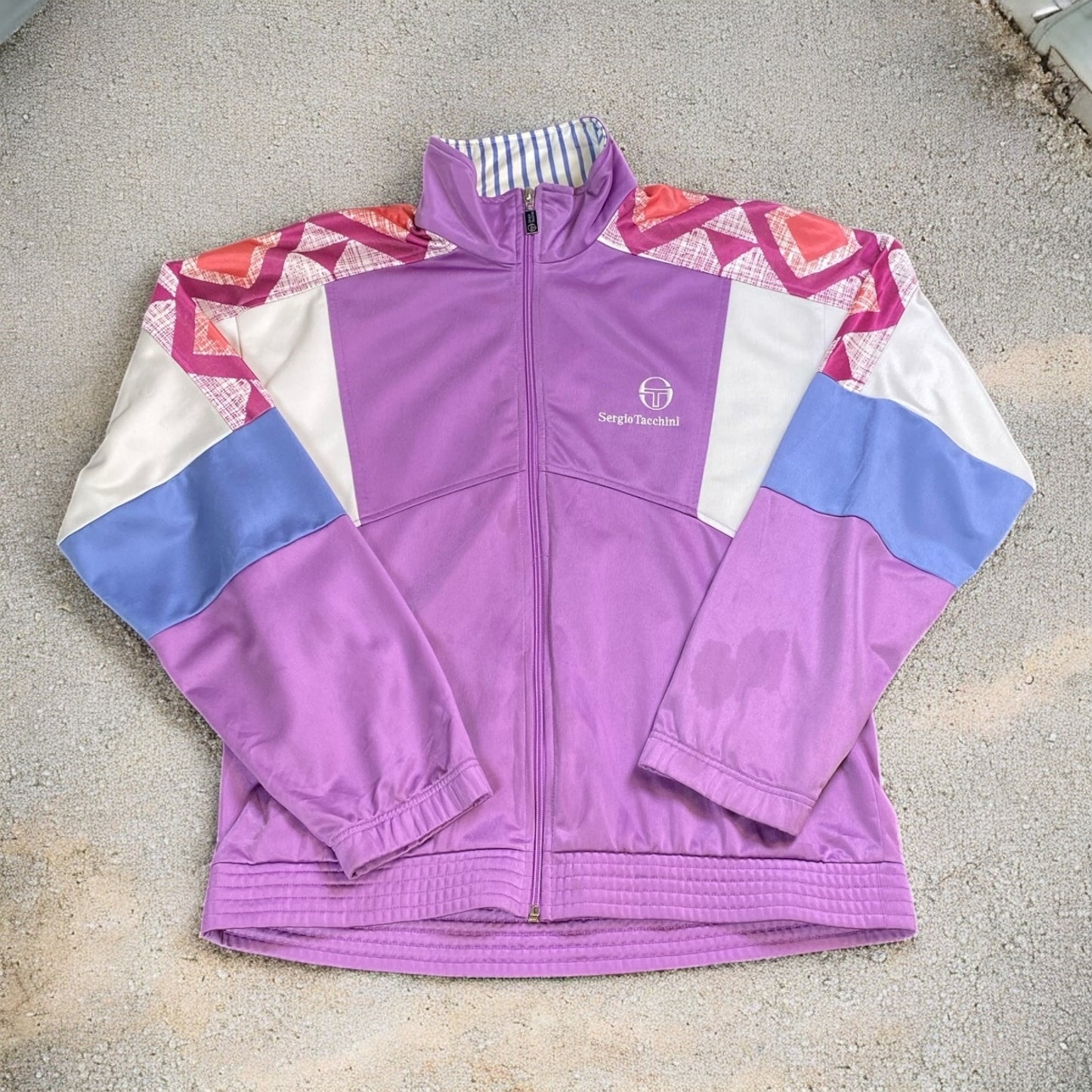 Sergio Tacchini White & Purple Windbreaker