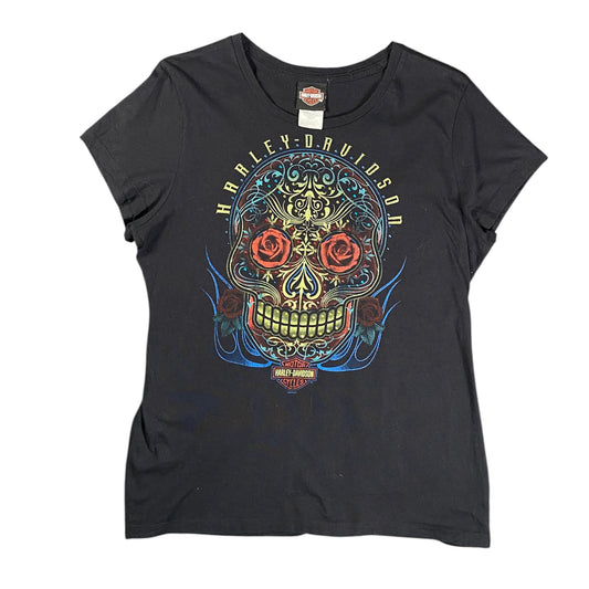 Harley-Davidson Sugar Skull Rose Black T-shirt