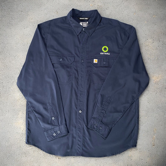 Carhartt Force OSTARA Long Sleeve Navy Blue Shirt