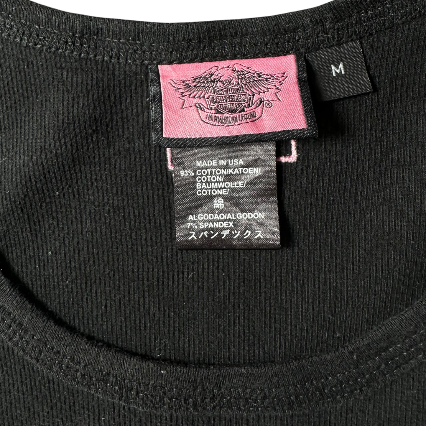 Harley-Davidson Embroidered Script Logo Black Tank Top