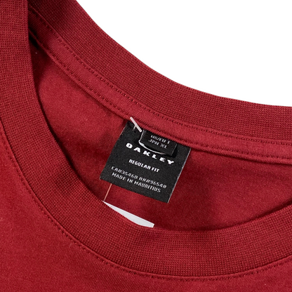Digg It Thrift & Vintage rust red Oakley t-shirt with size XL tag and regular fit label