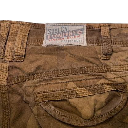 SoulCal & Co Brown Camo Cargo Shorts