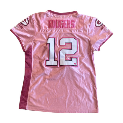 Packers NFL Rodgers #12 Pink Women’s Jersey