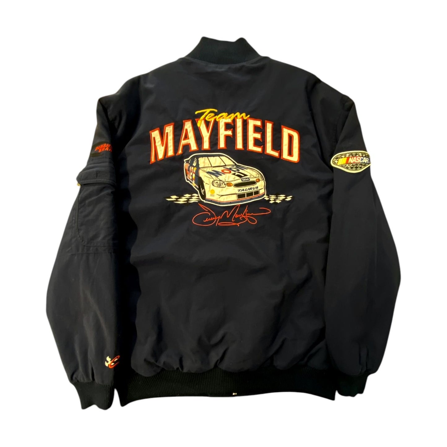 NASCAR Team Mayfield Mobil Racing Navy Bomber Jacket