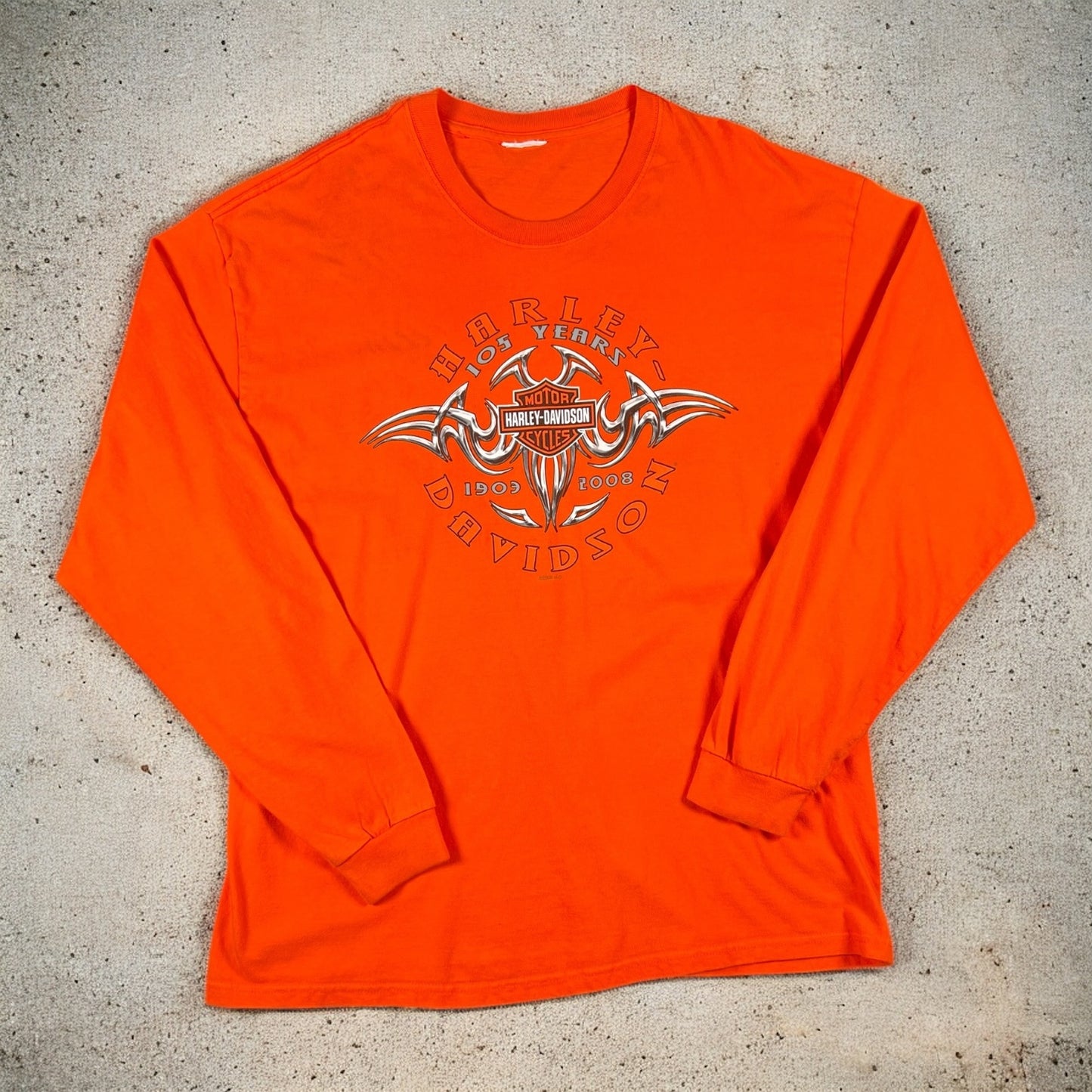 Harley Davidson Kenosha Wisconsin Orange Long Sleeves T-shirt