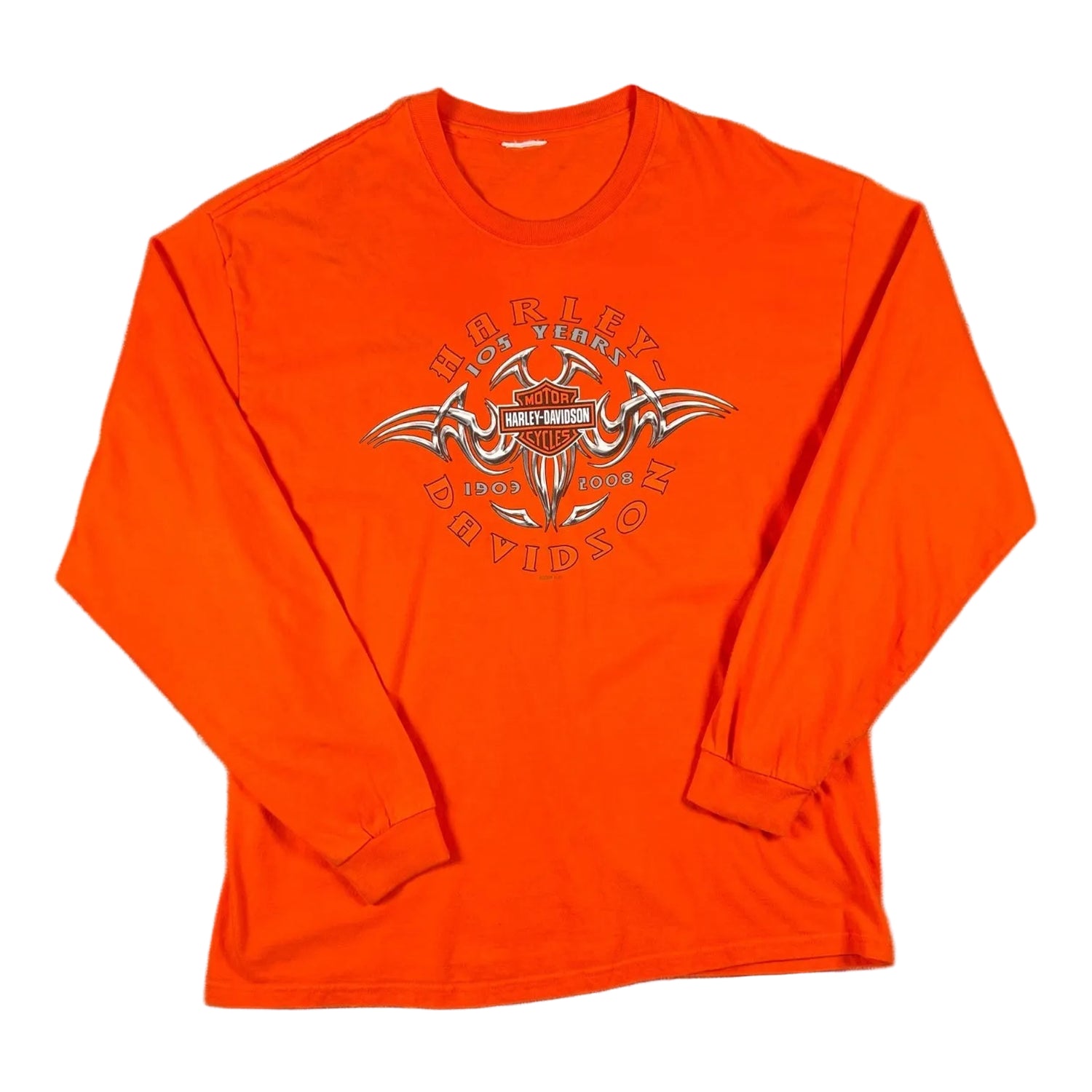 Harley Davidson Kenosha Wisconsin Orange Long Sleeves T-shirt