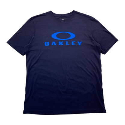 Digg It Thrift & Vintage navy blue Oakley Hydrolix t-shirt with a large blue logo graphic on the chest
