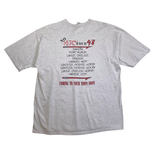 Digg It Thrift & Vintage grey Fruit of the Loom vintage 1998 No Mercy Tour graphic t-shirt, size XL fits like Large