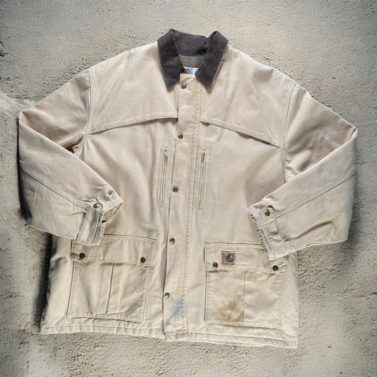Carhartt Blanket-Lined Canvas Chore Coat Light Brown Jacket