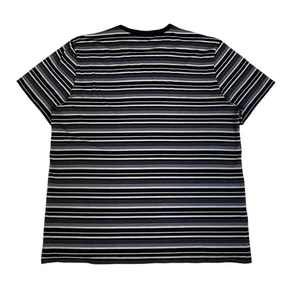 Vintage Champion Striped Embroidered Logo T-Shirt