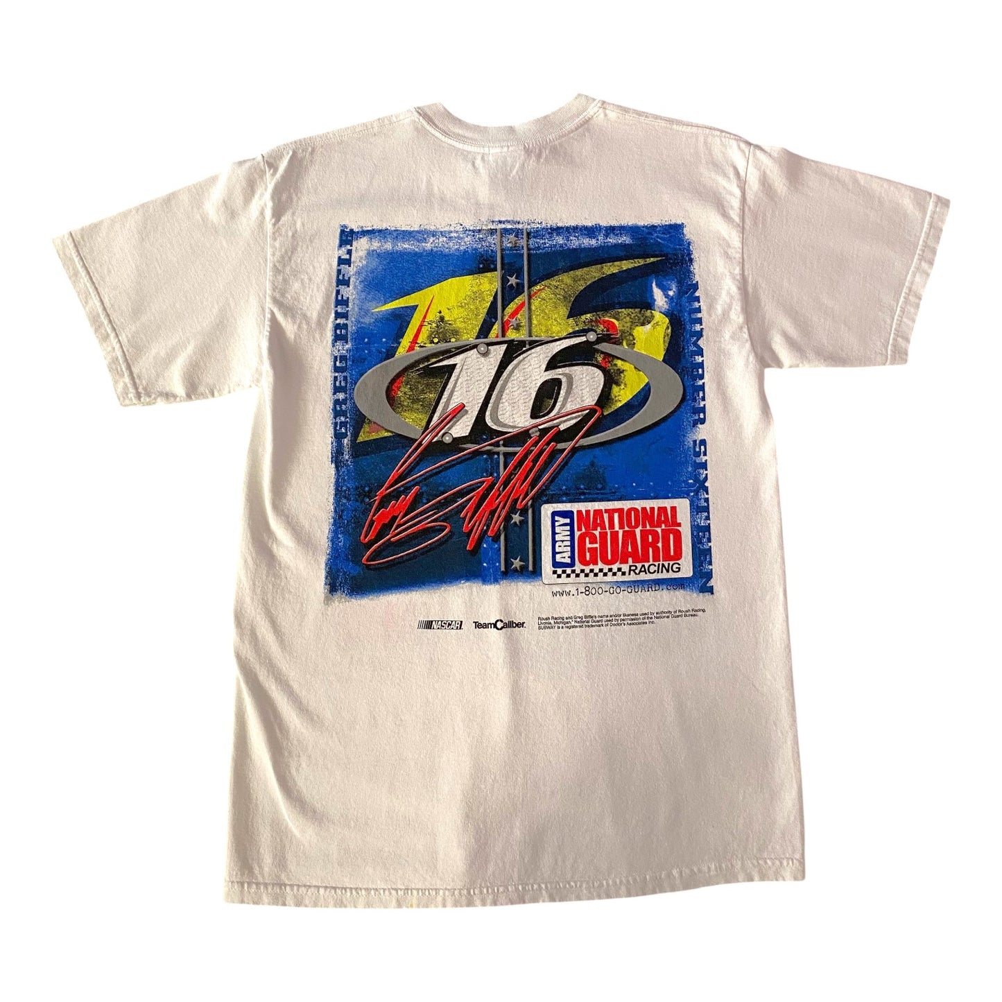 Team Caliber Greg Biffle #16 Army National Guard NASCAR T-Shirt