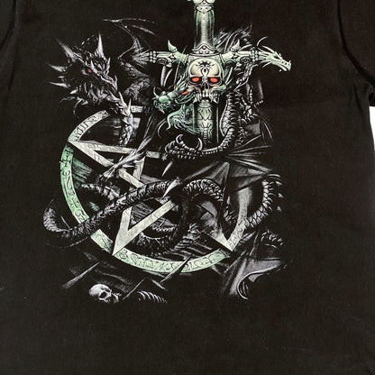 Rock Chang Dark Fantasy Dragon & Pentagram T-Shirt