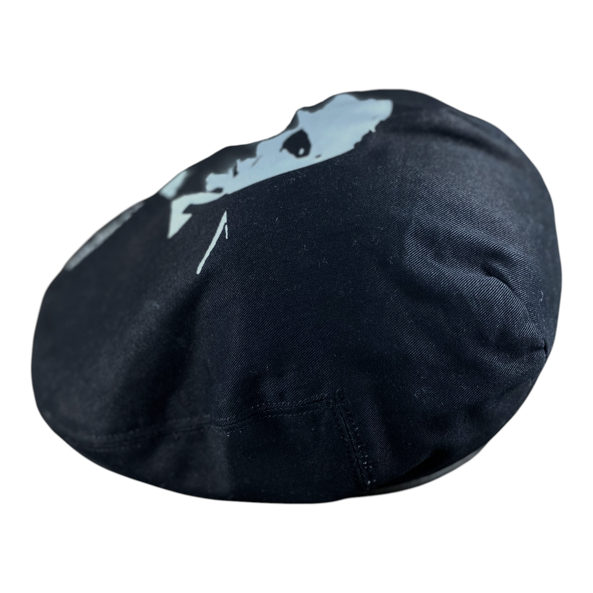 Digg It Thrift & Vintage black flat cap featuring a white Godfather Il Padrino graphic print