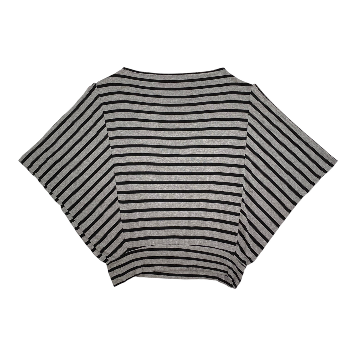 Digg It Thrift & Vintage grey and black striped batwing top with a relaxed fit, size XS