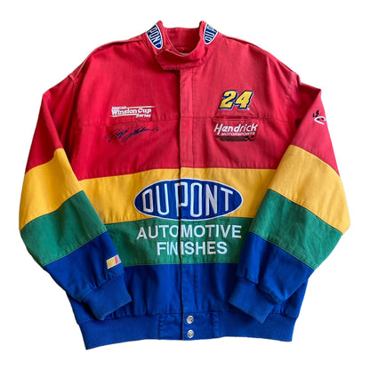 Vintage Nascar Jeff Gordon #24 Du Pont Rainbow Racing Jacket