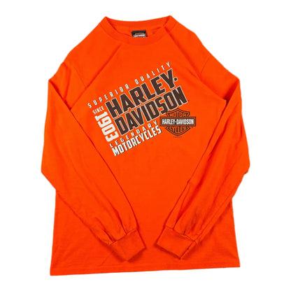 Harley Davidson superior quality legendary motorcycle orange long sleeve