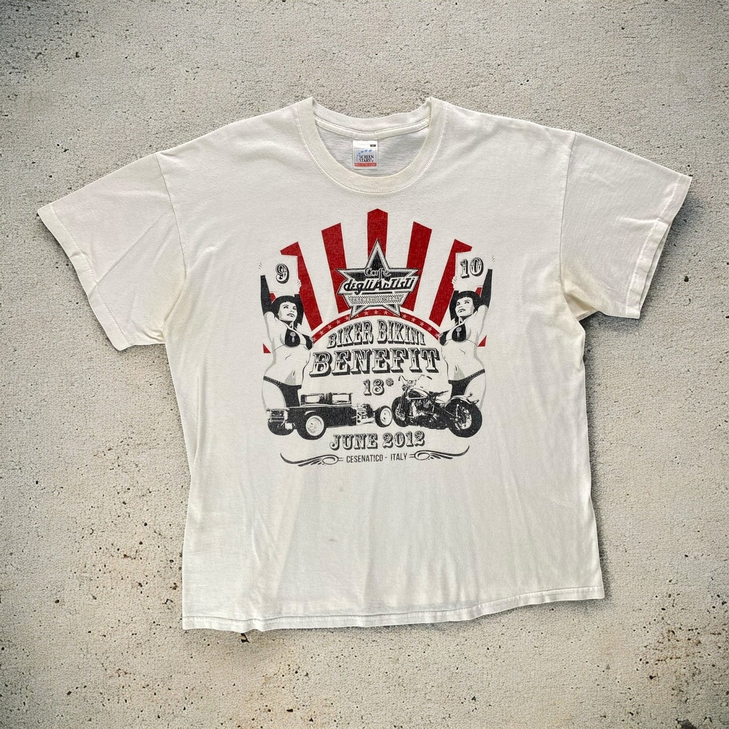 Biker Bikini Benefit White T-shirt