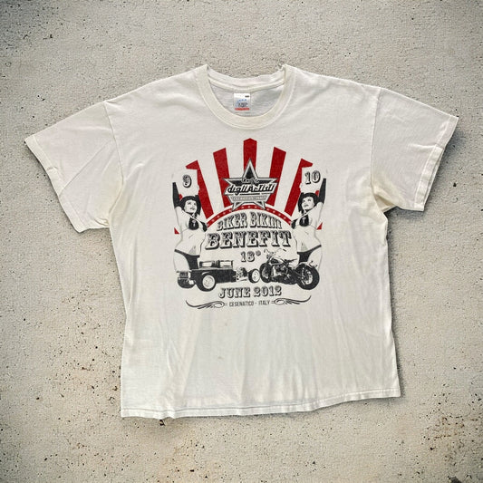 Biker Bikini Benefit White T-shirt