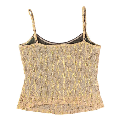 Tightrope Textured Mesh Tan Shirt