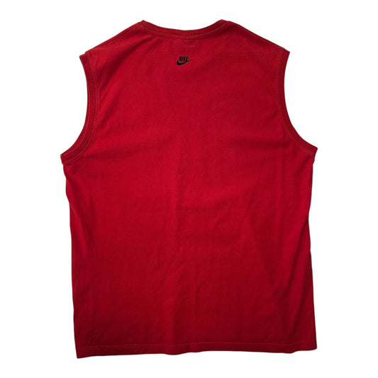 Vintage Nike Block Logo Red Tank Top