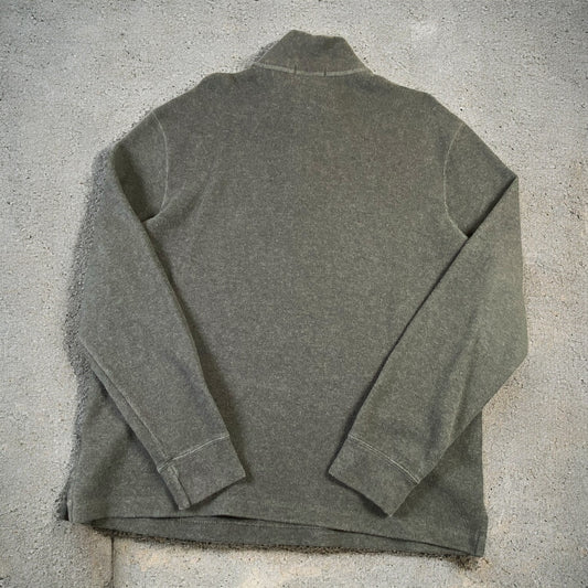 Polo Ralph Lauren Quarter-Zip Long Sleeve Dark Grey Sweater