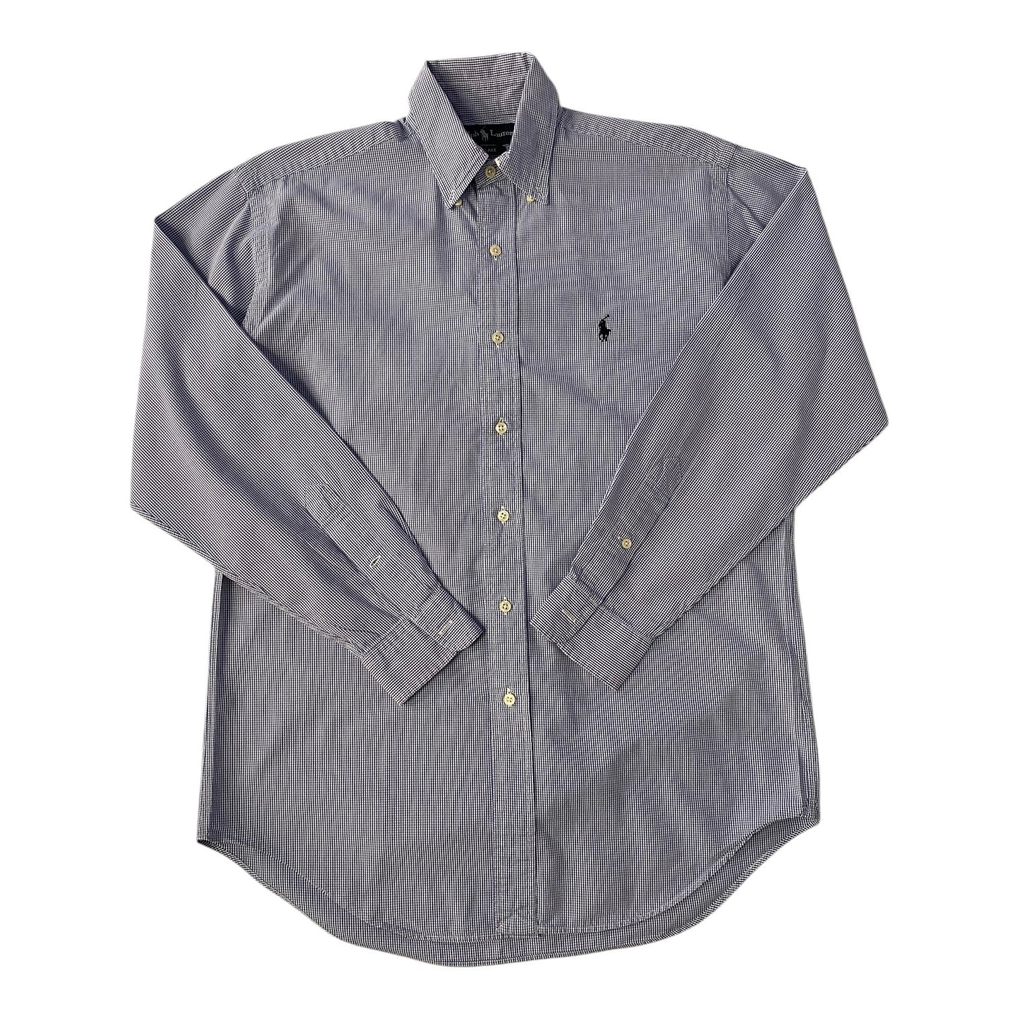 Ralph Lauren Blue & White Striped Blake Button Down Shirt