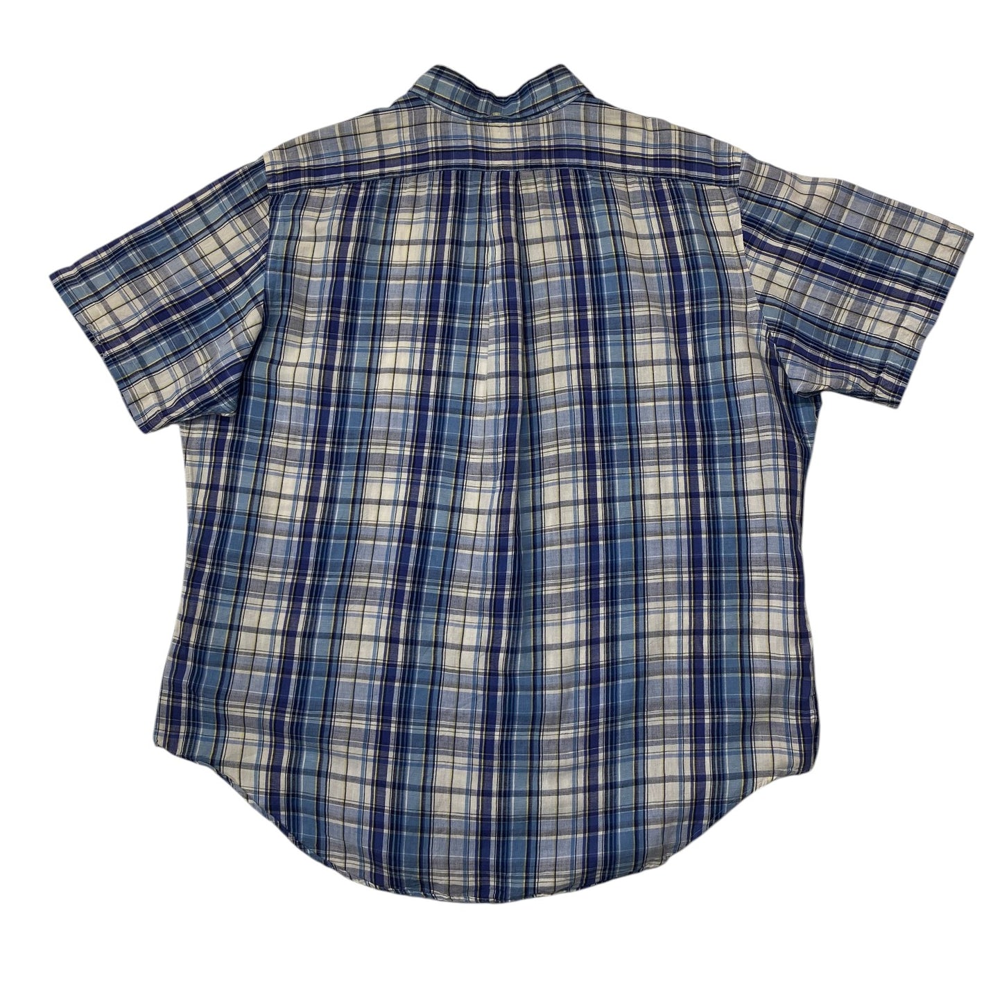 Ralph Lauren Classic Fit Short Sleeve Sky Blue Plaid Shirt