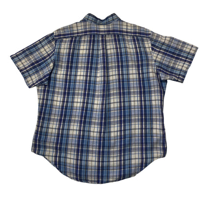 Ralph Lauren Classic Fit Short Sleeve Sky Blue Plaid Shirt