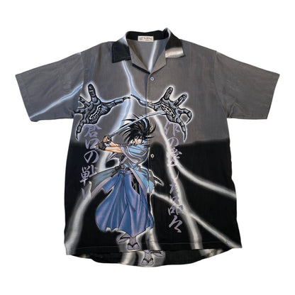 Y2K Guo Zhi Ting Anime Samurai Button-Up Shirt