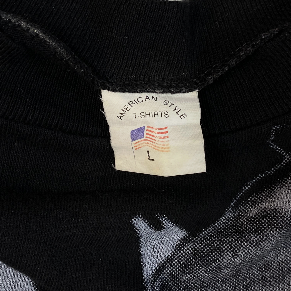 Digg It Thrift & Vintage black WWF Yokozuna vintage t-shirt size large tag detail
