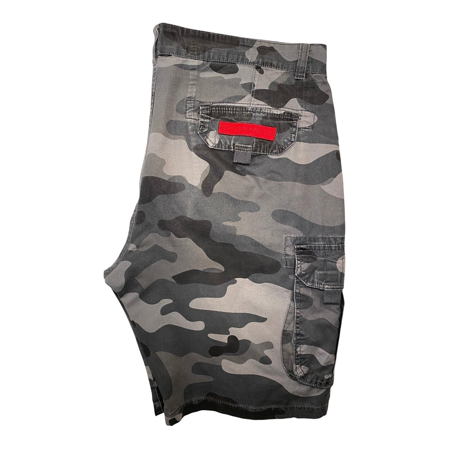 Crosshatch Forward Thinking Grey Camo Cargo Shorts