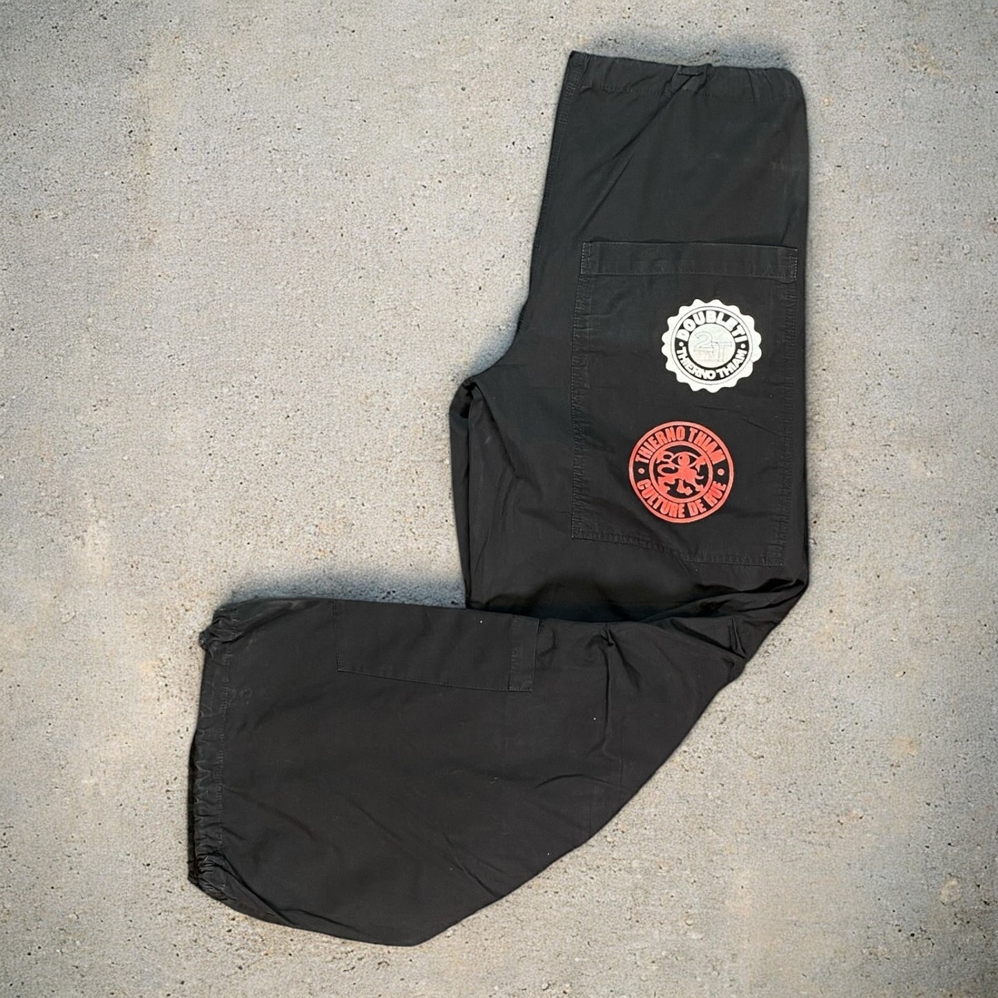Thiam Culture De Aue Black Cargo Pants